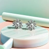 Pearl flower stud earrings are fashionable, simple and versatile earrings for women to wear daily details Picture